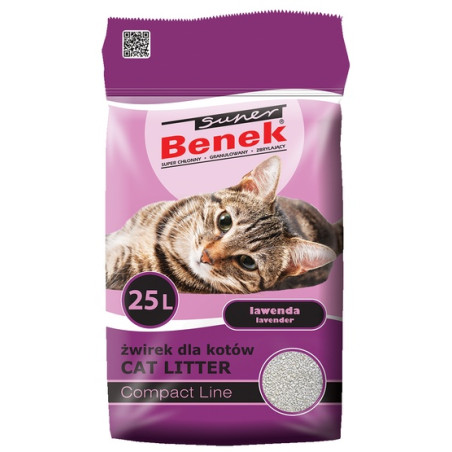 Super Benek Compact Zapachowy Lawenda (ciemny fiolet) 25L - All4Animals