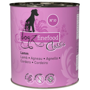 Dogz Finefood Classic N.10 Jagnięcina puszka 800g - All4Animals