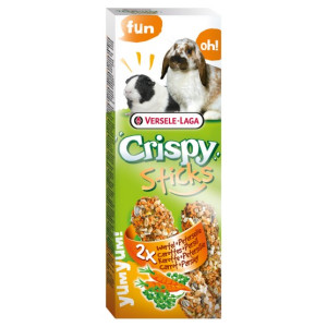 Versele-Laga Crispy Sticks Rabbit & Guinea Pig Carrot - kolby dla królików i świnek z marchewką 110g - All4Animals