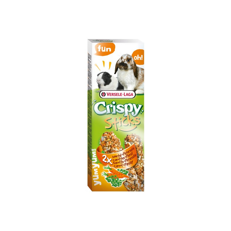 Versele-Laga Crispy Sticks Rabbit & Guinea Pig Carrot - kolby dla królików i świnek z marchewką 110g - All4Animals