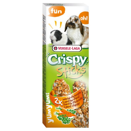 Versele-Laga Crispy Sticks Rabbit & Guinea Pig Carrot - kolby dla królików i świnek z marchewką 110g - All4Animals
