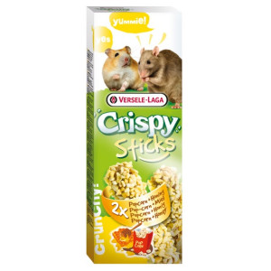 Versele-Laga Crispy Sticks Hamster & Rat Popcorn & Honey - kolby dla chomików i szczurów z popcornem i miodem 110g - All4Animals
