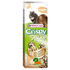 Versele-Laga Crispy Sticks Hamster & Rat Rice & Vegetables - kolby dla chomików i szczurów z ryżem i warzywami 110g - All4Animal
