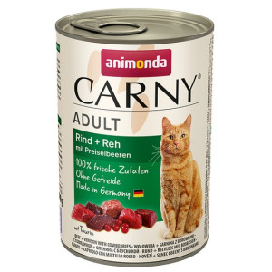 Animonda Carny Adult Wołowina, Sarnina + Borówka puszka 400g - All4Animals
