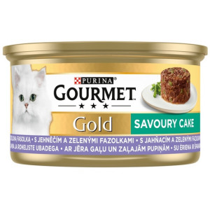 Gourmet Gold Savoury Cake z Jagnięciną i zieloną fasolą 85g - All4Animals