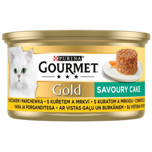 Gourmet Gold Savoury Cake z Kurczakiem i marchewką 85g - All4Animals