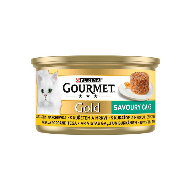 Gourmet Gold Savoury Cake z Kurczakiem i marchewką 85g - All4Animals