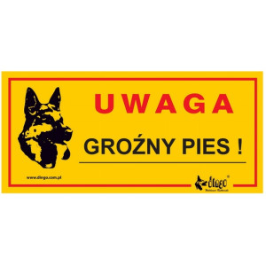 Dingo Tabliczka ostrzegawcza "Uwaga groźny pies!" - All4Animals