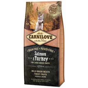 Carnilove Dog Salmon & Turkey Large Puppy - łosoś i indyk 12kg - All4Animals