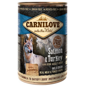 Carnilove Dog Wild Meat Salmon & Turkey Adult - łosoś i indyk puszka 400g - All4Animals