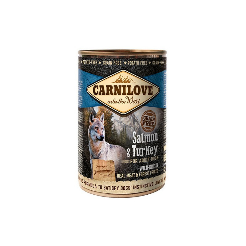 Carnilove Dog Wild Meat Salmon & Turkey Adult - łosoś i indyk puszka 400g - All4Animals