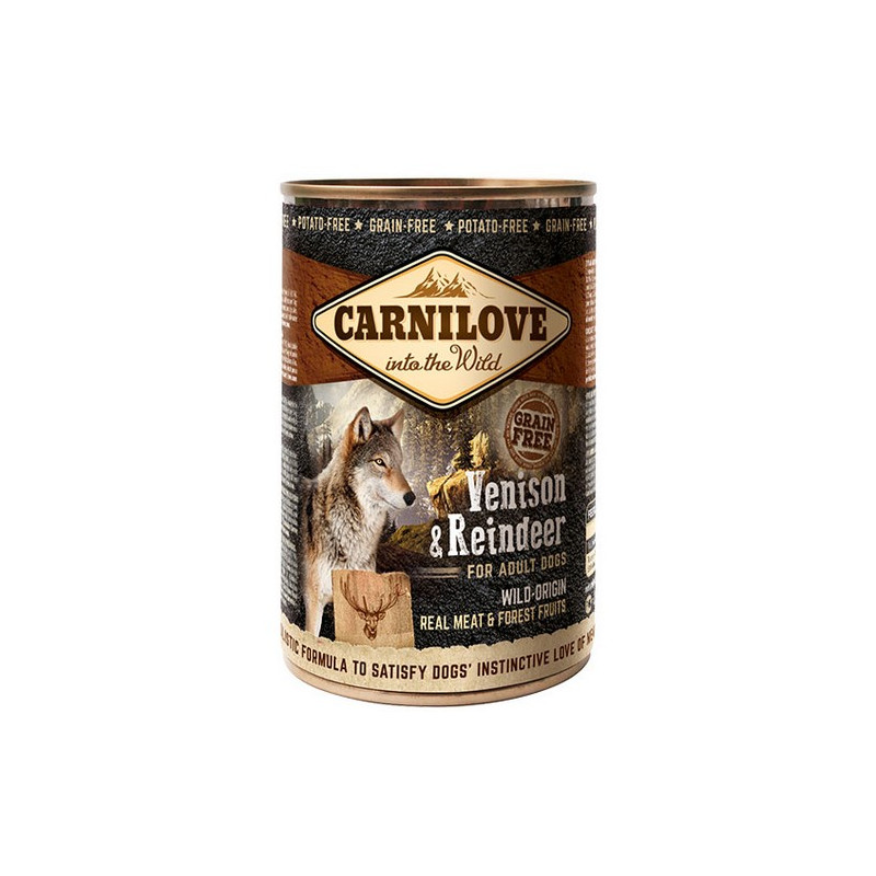 Carnilove Dog Wild Meat Venison & Reindeer Adult - dzik i renifer puszka 400g - All4Animals
