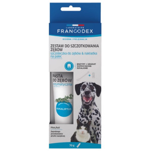 Francodex Zestaw do szczotkowania zębów pasta + szczoteczka [FR179122] - All4Animals
