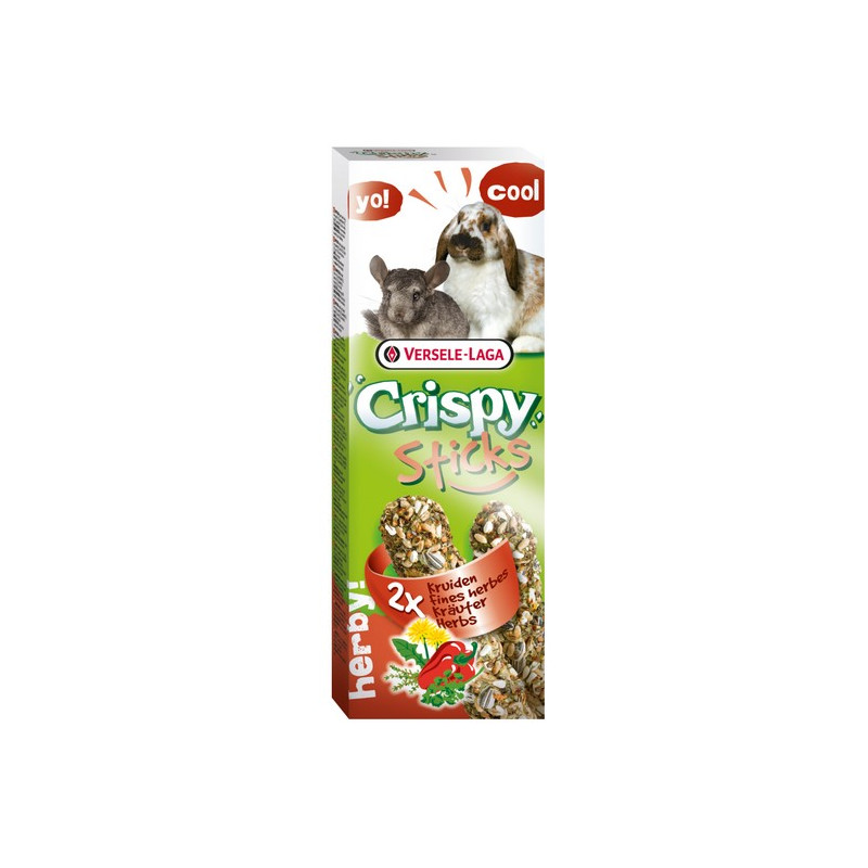 Versele-Laga Crispy Sticks Rabbit & Chinchilla Herbs - kolby dla królików i szynszyli z ziołami 110g - All4Animals