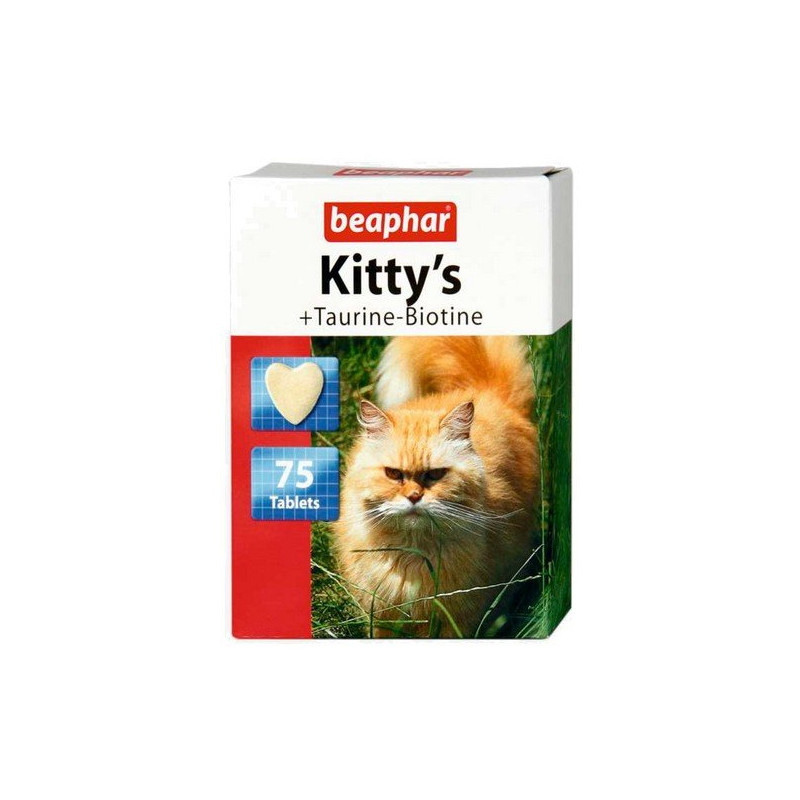 Beaphar Kitty's Taurine + Biotine tabletki witaminowe 75szt - All4Animals