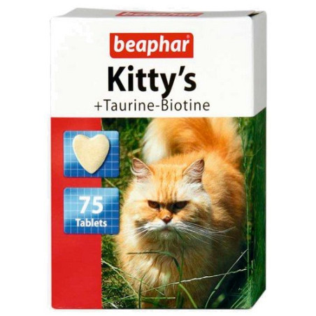 Beaphar Kitty's Taurine + Biotine tabletki witaminowe 75szt - All4Animals