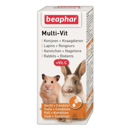 Beaphar Multi-Vit + witamina C dla gryzoni 20ml - All4Animals