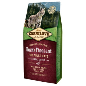 Carnilove Cat Duck & Pheasant Hairball Control - kaczka i bażant 6kg - All4Animals