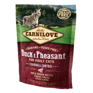 Carnilove Cat Duck & Pheasant Hairball Control - kaczka i bażant 400g - All4Animals