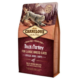 Carnilove Cat Duck & Turkey for Large Breed - kaczka i indyk 2kg - All4Animals