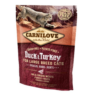 Carnilove Cat Duck & Turkey for Large Breed - kaczka i indyk 400g - All4Animals