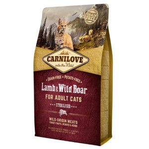 Carnilove Cat Lamb & Wild Boar Sterilised - jagnię i dzik 2kg - All4Animals