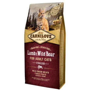 Carnilove Cat Lamb & Wild Boar Sterilised - jagnię i dzik 6kg - All4Animals