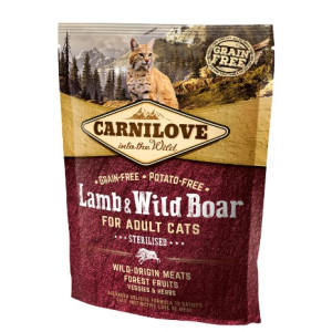 Carnilove Cat Lamb & Wild Boar Sterilised - jagnię i dzik 400g - All4Animals
