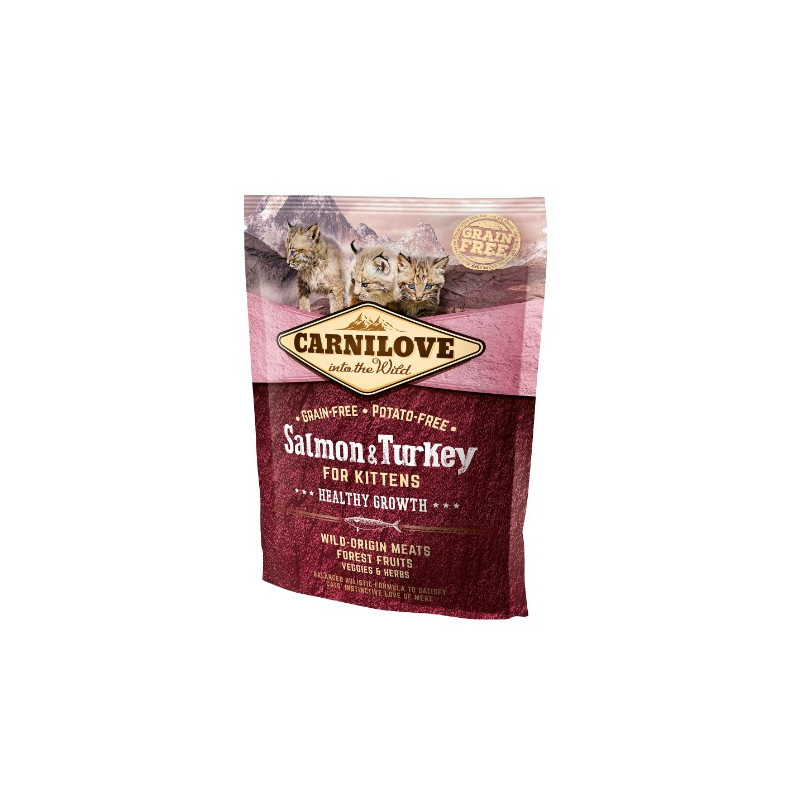 Carnilove Cat Salmon & Turkey for Kittens - łosoś i indyk 400g - All4Animals Carnilove Cat Salmon & Turkey for Kittens - łosoś i indyk 400g - All4Animals