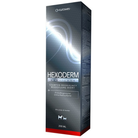 Hexoderm Excellence - szampon regulujący mikroflorę skóry z fitosfingozyną i chlorheksydyną dla kota i psa 200ml - All4Animals