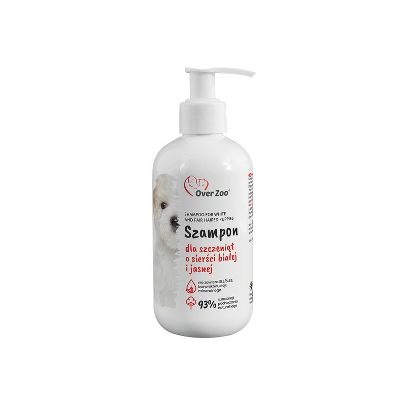 Over Zoo Szampon dla szczeniąt o jasnej/białej sierści 250ml - All4Animals