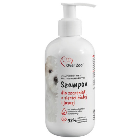 Over Zoo Szampon dla szczeniąt o jasnej/białej sierści 250ml - All4Animals