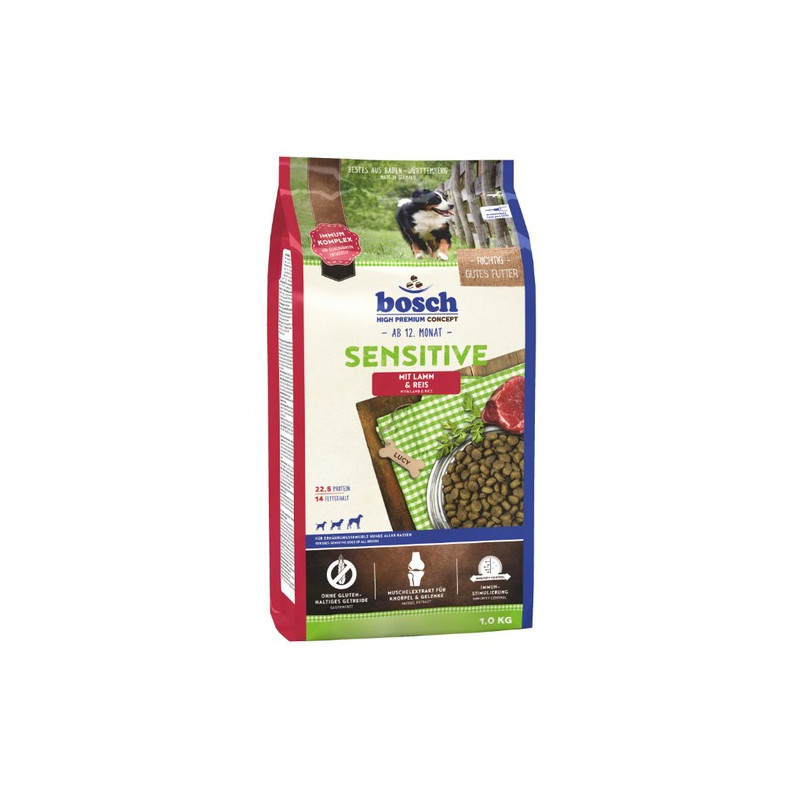 Bosch Sensitive Adult Lamb & Rice 1kg - All4Animals