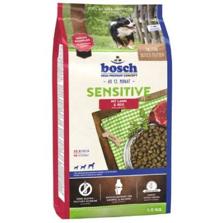 Bosch Sensitive Adult Lamb & Rice 1kg - All4Animals