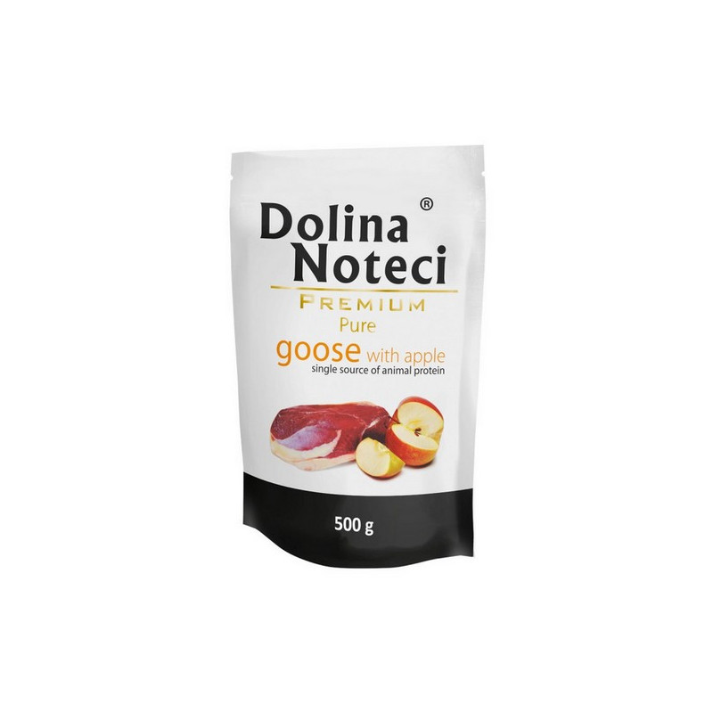 Dolina Noteci Premium Pies Pure Gęś i jabłko saszetka 500g - All4Animals