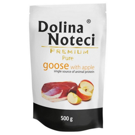 Dolina Noteci Premium Pies Pure Gęś i jabłko saszetka 500g - All4Animals