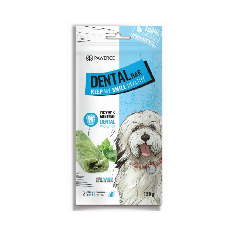 Pawerce Dental Bar Medium Breeds 2szt/op 120g/15cm - All4Animals
