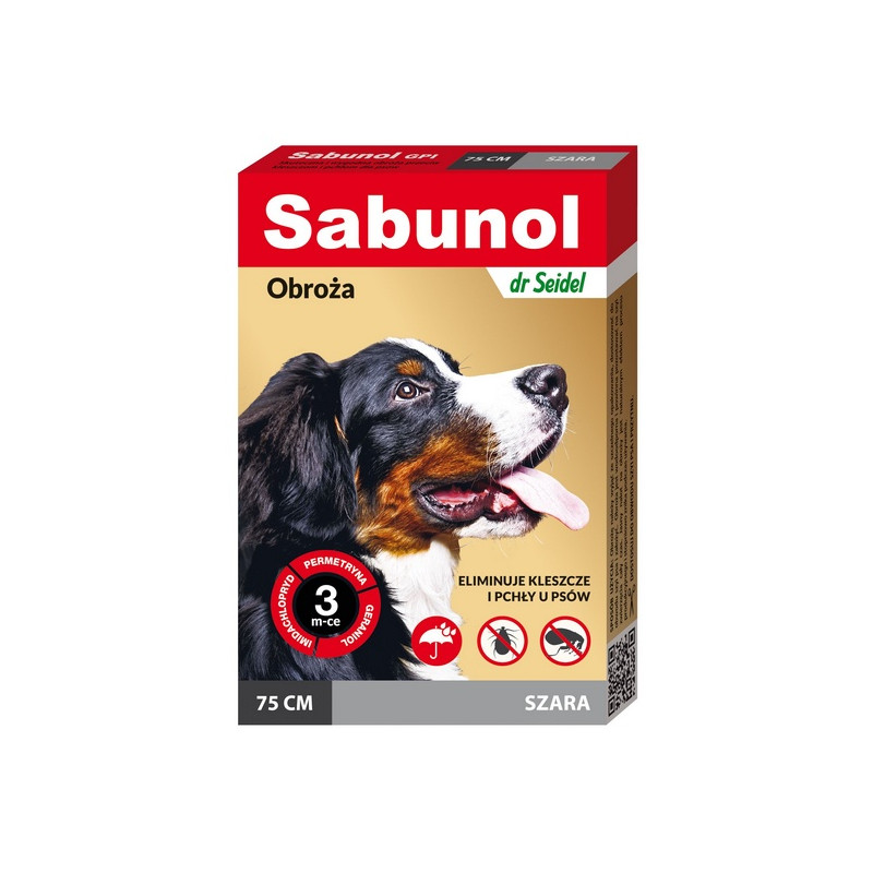 Sabunol GPI Obroża przeciw pchłom dla psa szara 75cm - All4Animals