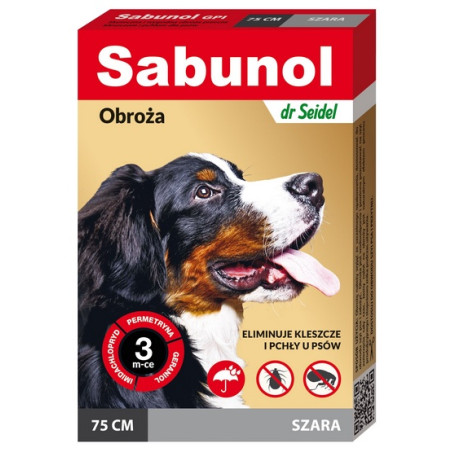 Sabunol GPI Obroża przeciw pchłom dla psa szara 75cm - All4Animals