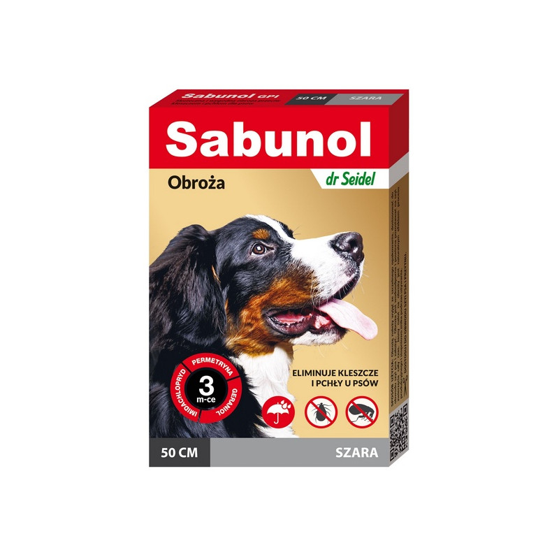 Sabunol GPI Obroża przeciw pchłom dla psa szara 50cm - All4Animals