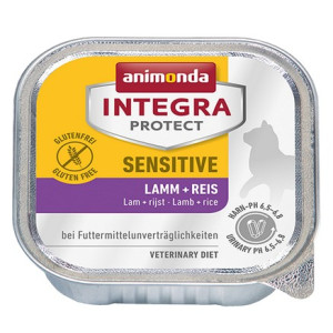 Animonda Integra Protect Sensitive dla kota - z jagnięciną i ryżem tacka 100g - All4Animals