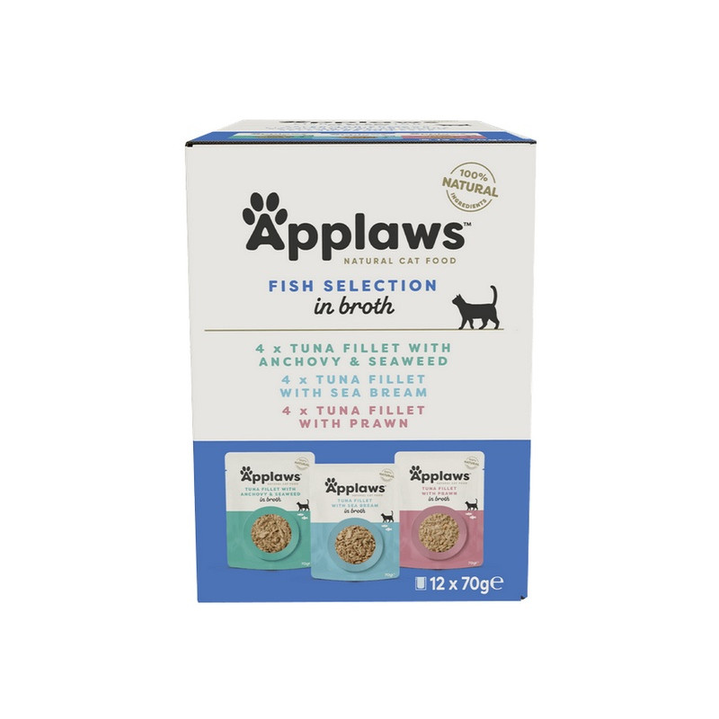 Applaws saszetki dla kota Fish Selection Multi Pack 12x70g - All4Animals