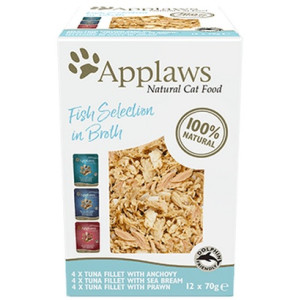 Applaws saszetki dla kota Fish Selection Multi Pack 12x70g - All4Animals