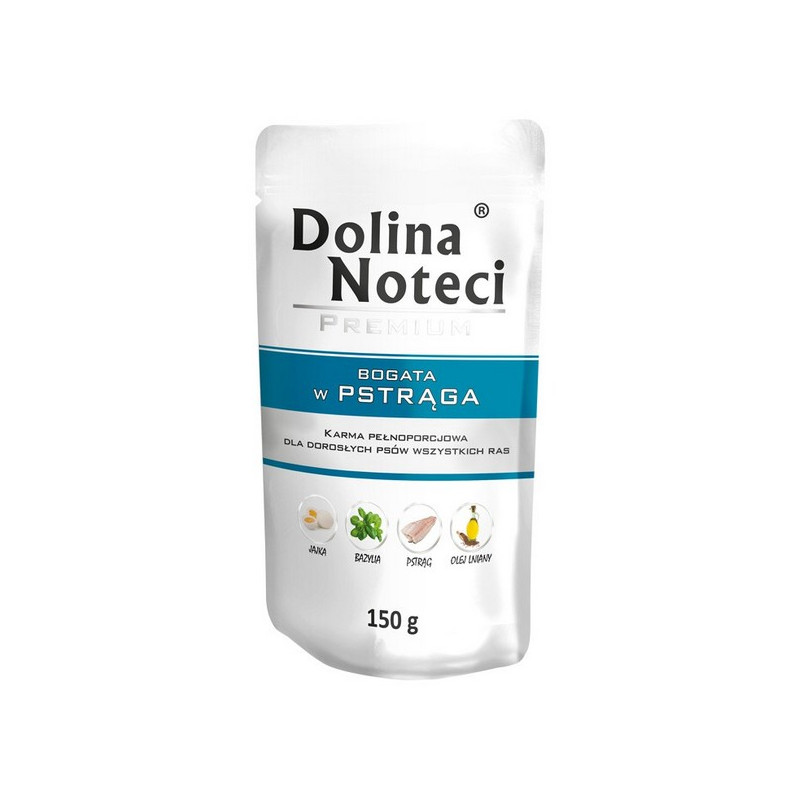 Dolina Noteci Premium Pies Pstrąg saszetka 150g - All4Animals