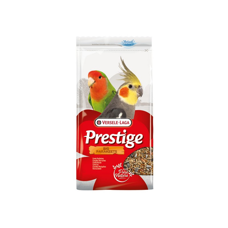 Versele-Laga Prestige Big Parakeets średnia papuga (nimfa, nierozłączka) 1kg - All4Animals