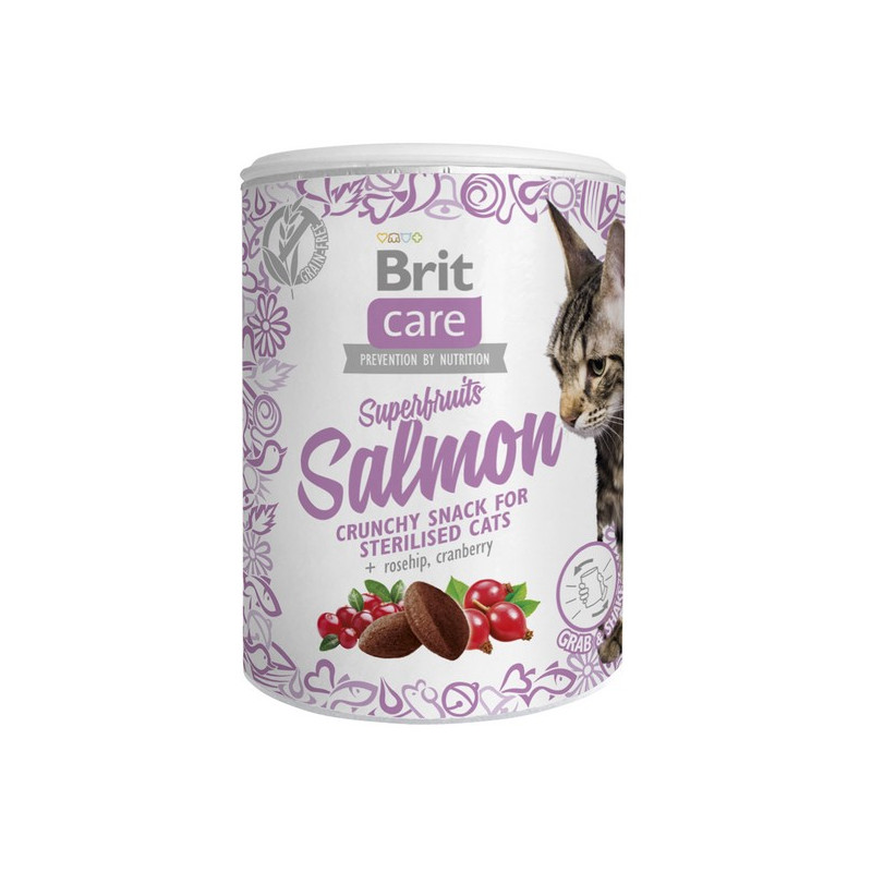Brit Care Cat Snack Superfruits Salmon 100g - All4Animals Brit Care Cat Snack Superfruits Salmon 100g - All4Animals