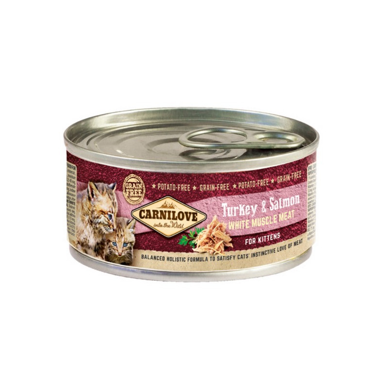 Carnilove Cat Salmon & Turkey for Kittens - łosoś i indyk puszka 100g - All4Animals