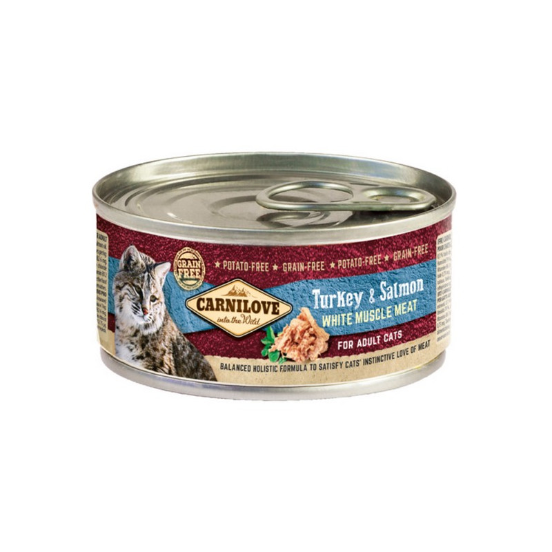 Carnilove Cat Turkey & Salmon - indyk i łosoś puszka 100g - All4Animals
