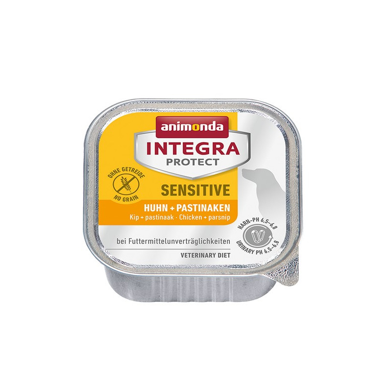 Animonda Integra Protect Sensitive dla psa kurczak + pasternak tacka 150g - All4Animals