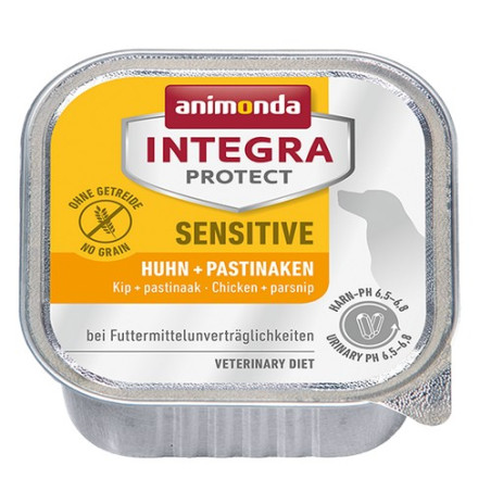 Animonda Integra Protect Sensitive dla psa kurczak + pasternak tacka 150g - All4Animals